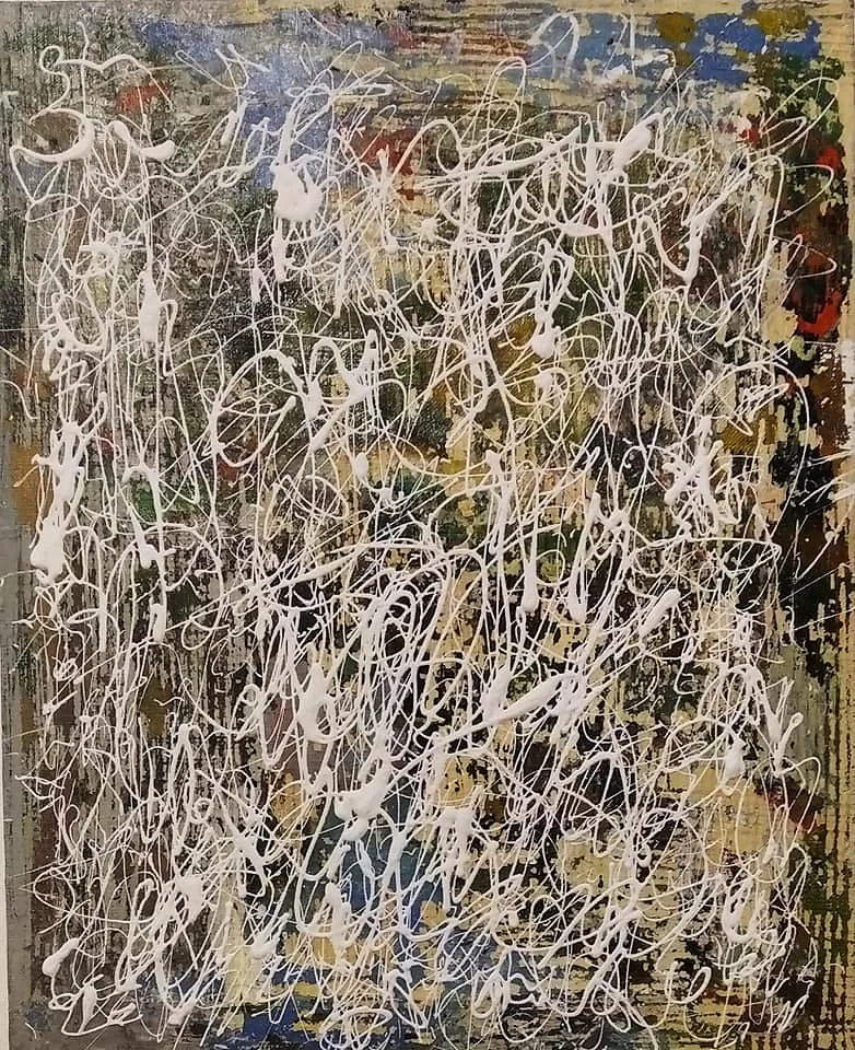 Image of "Letter to Sister" by Tetiana Kononenko (Tanta), size: 40x50 см, made of canvas, acrylic, varnish, Abstraction medium, from Sumy, part of the Fabric of Time series