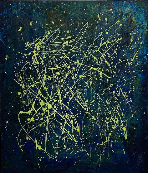 Image of "In this is her salt" by Tetiana Kononenko (Tanta), size: 60х70 см, 70х60 см, made of Canvas, acrylic, salt, pigments, varnish, Abstraction medium, from Sumy, part of the Fabric of Time series, priced at $150 Photo 1 of 3.