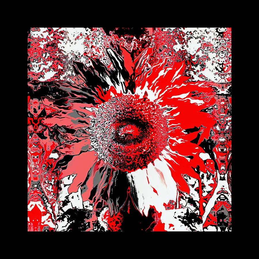 Image of "Sunflowers of resilience" by Tetiana Kononenko (Tanta), made of JPG, 300 DPI, ```html
<h1>Цифрове</h1>
``` 

```plaintext
Digital
``` medium, from Sumy, part of the "Painful Borders" series