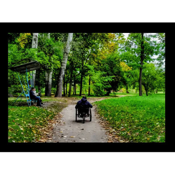 Image of "The path through the park" by Tetiana Kononenko (Tanta), size: 50х70 см, made of canvas, varnish, print, print 1/20, Photos medium, from Sumy, part of the (In)visible city series, priced at $60