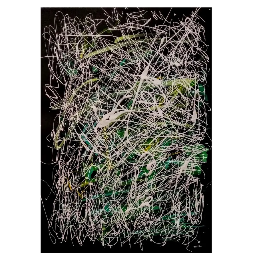 Image of "Labyrinth of Thoughts" by Tetiana Kononenko (Tanta), size: 70х50 см, made of paper, acrylic, Abstraction medium, from Sumy, part of the Fabric of Time series, priced at $110