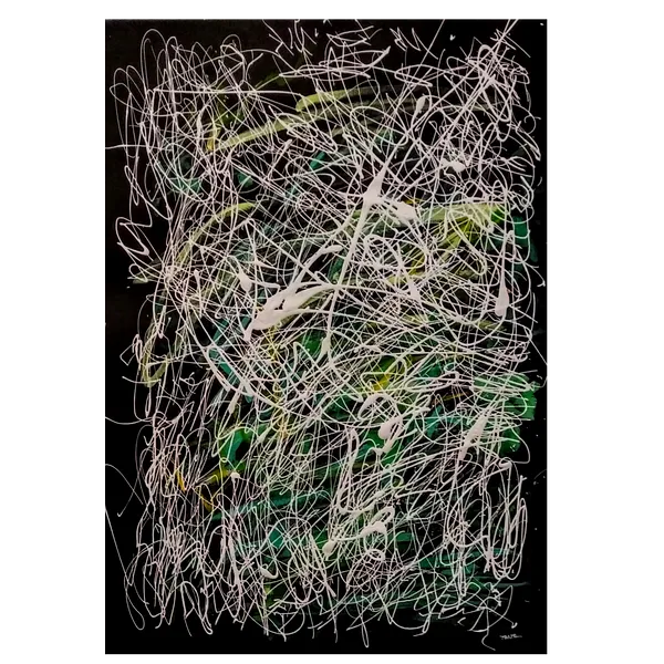 Image of "Labyrinth of Thoughts" by Tetiana Kononenko (Tanta), size: 70х50 см, made of paper, acrylic, Abstraction medium, from Sumy, part of the Fabric of Time series, priced at $110