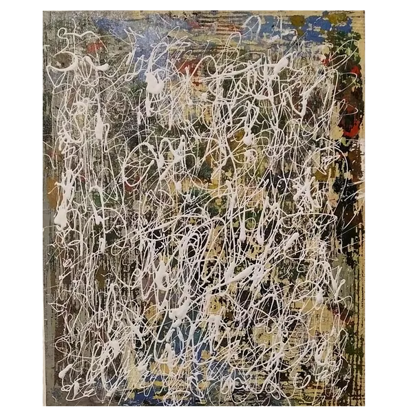 Image of "Letter to Sister" by Tetiana Kononenko (Tanta), size: 40x50 см, made of canvas, acrylic, varnish, Abstraction medium, from Sumy, part of the Fabric of Time series