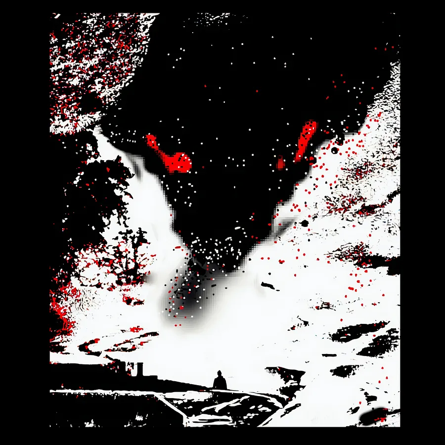 Image of "A step into the unknown" by Tetiana Kononenko (Tanta), made of JPG, 300 DPI, Photoart medium, from Sumy, part of the "Pain borders" series