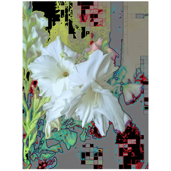 Image of "Flowers and Structures" by Tetiana Kononenko (Tanta), made of JPG, 300 DPI, ```html
<h1>Цифрове</h1>
``` 

```plaintext
Digital
``` medium, from Sumy, part of the "Fragility" series