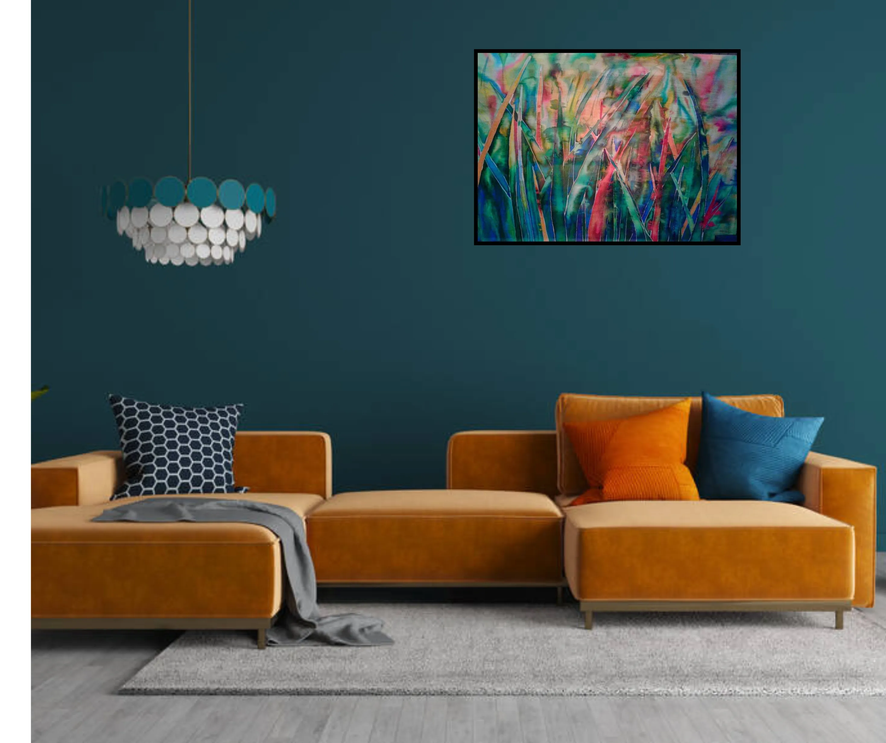 Image of Untitled by Tetiana Kononenko (Tanta), size: 60х80 см, Painting medium, part of the "Батик" series, priced at $200 Photo 2 of 6.