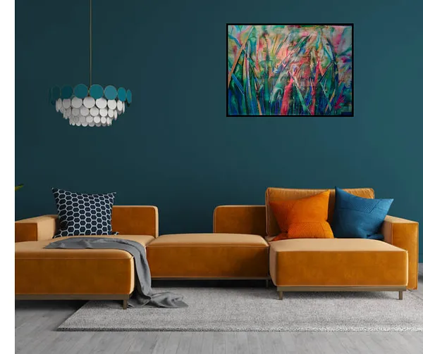 Image of Untitled by Tetiana Kononenko (Tanta), size: 60х80 см, Painting medium, part of the "Батик" series, priced at $200 Photo 2 of 6.