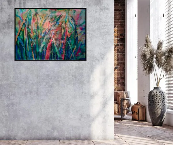 Image of Untitled by Tetiana Kononenko (Tanta), size: 60х80 см, Painting medium, part of the "Батик" series, priced at $200 Photo 3 of 6.