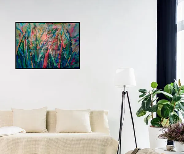 Image of Untitled by Tetiana Kononenko (Tanta), size: 60х80 см, Painting medium, part of the "Батик" series, priced at $200 Photo 4 of 6.