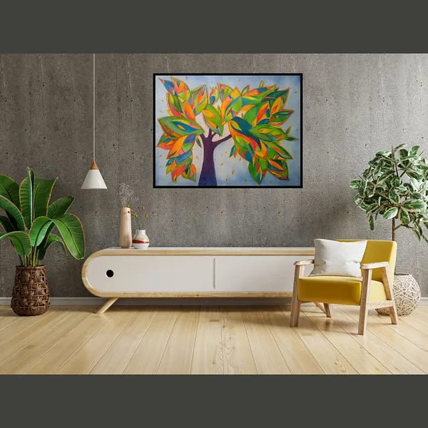 Image of "Dance" by Tetiana Kononenko (Tanta), size: 77х90 см, made of cotton-silk, aniline, reserve, textile marker, batik medium, priced at $120 Photo 3 of 4.