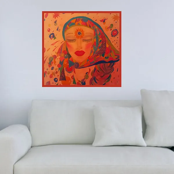 Зображення ""Думки", 2013" від Тетяна Кононенко (Танта), розмір: 68х71 см, матеріали: шовк, анілін, резерв, медіум: батик, серія: "Батик", ціна: $200 Фото 5 з 5.