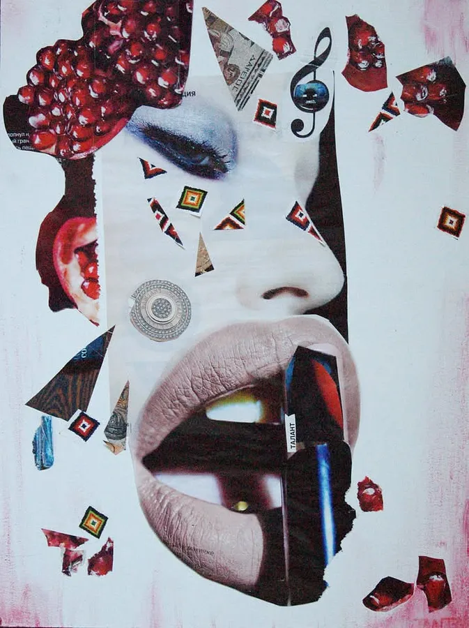 Image of collage by Tetiana Kononenko (Tanta), made of primed MDF, paper, acrylic, Collage medium, from Sumy, priced at $25 Photo 1 of 2.