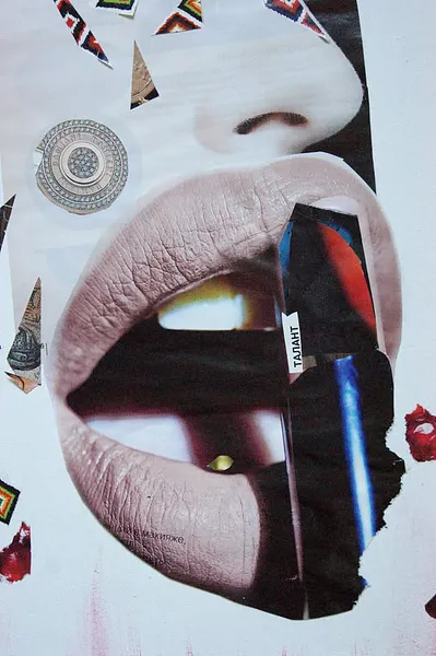 Image of collage by Tetiana Kononenko (Tanta), made of primed MDF, paper, acrylic, Collage medium, from Sumy, priced at $25 Photo 2 of 2.